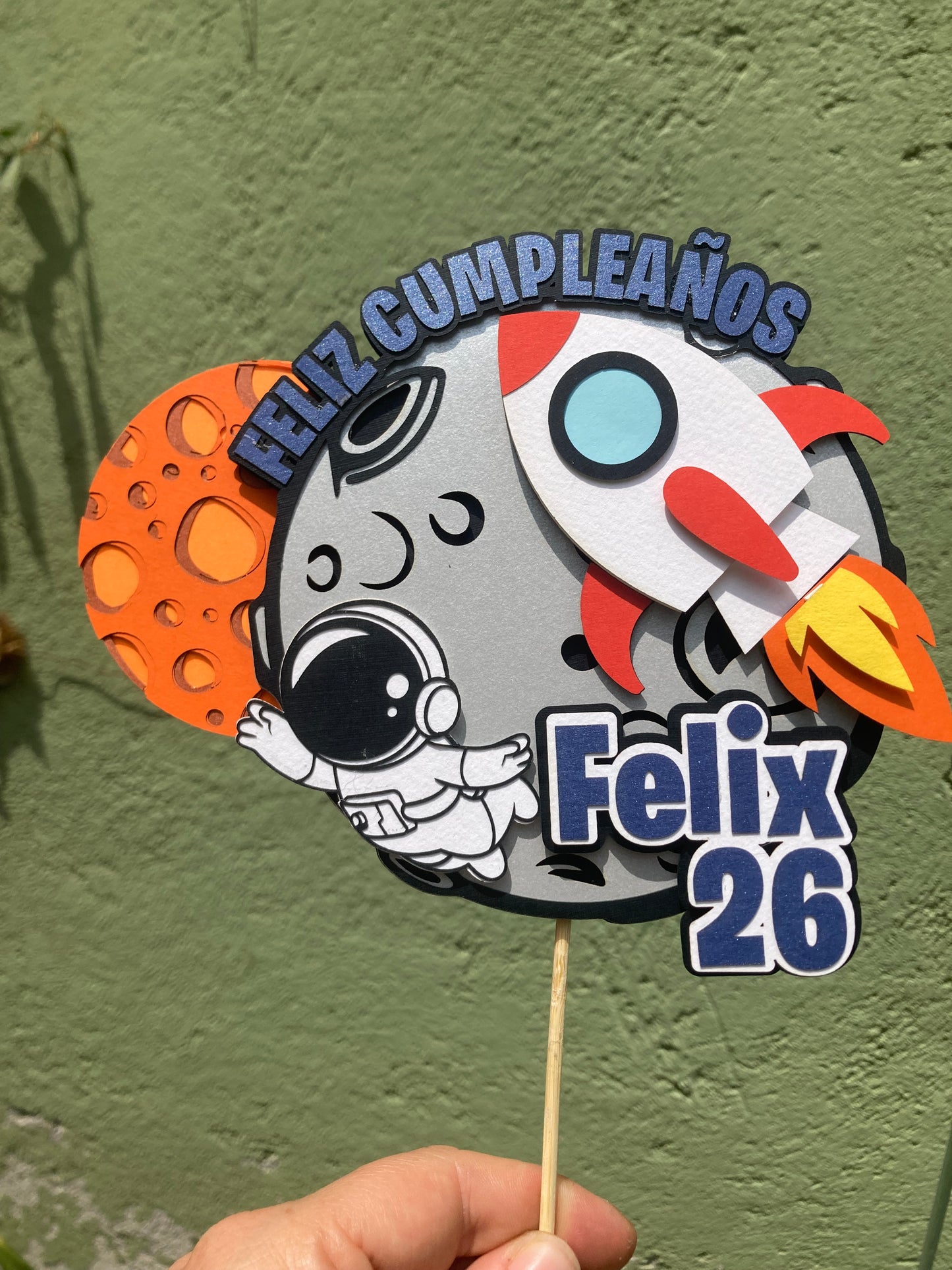 Cake topper espacio exterior