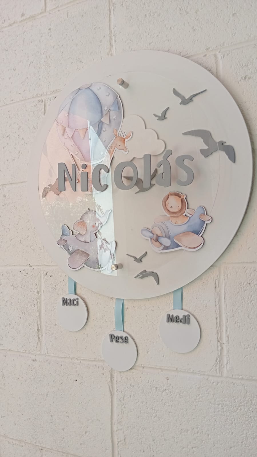 Letrero para puerta de hospital aeronaves