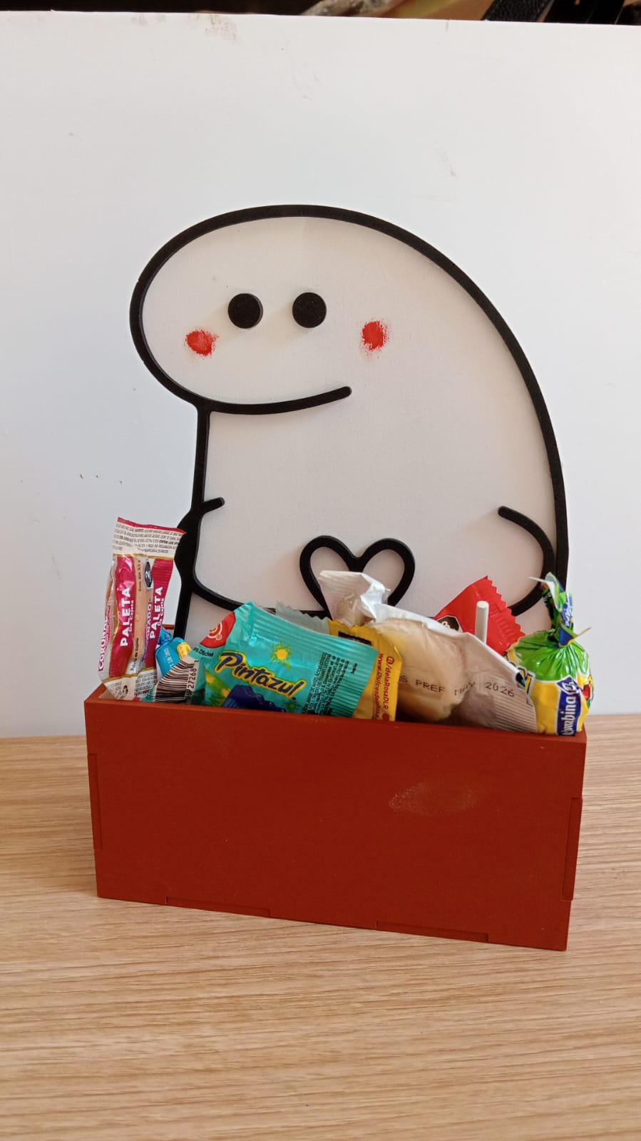 Caja para dulces Monito blanco