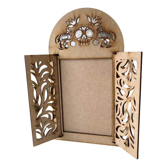 Marco Para Día De Muertos Marrón Claro Liso