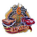 Cake Topper Shaker Hot Wheels De Papel Rojo