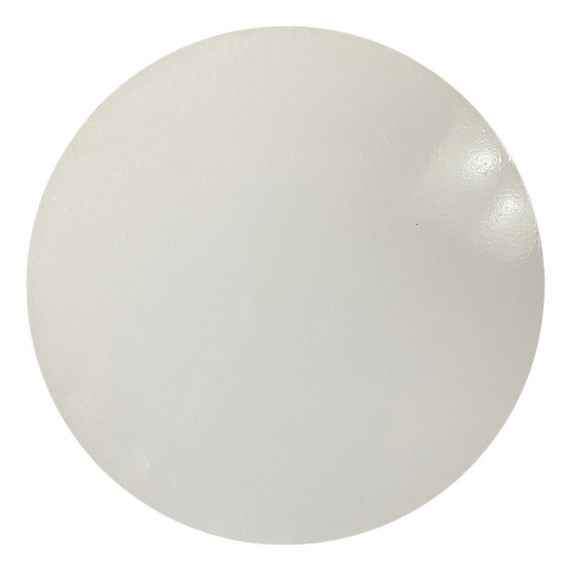 Base Para Pastel En Mdf  5 Mm Con Vinil / 20 Cm / 10 Piezas Blanco