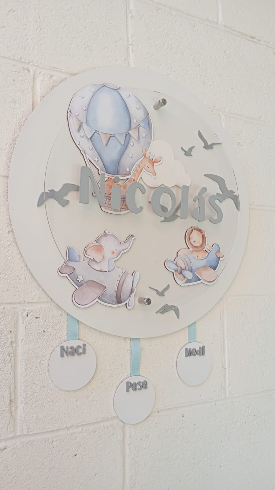 Letrero para puerta de hospital aeronaves