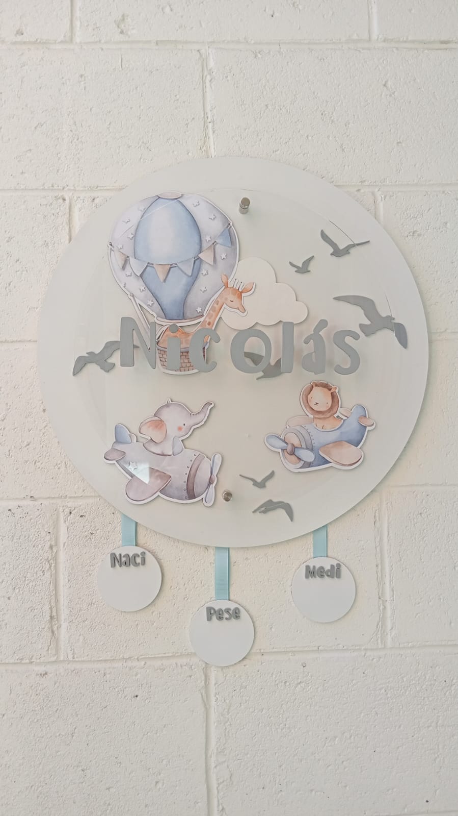 Letrero para puerta de hospital aeronaves